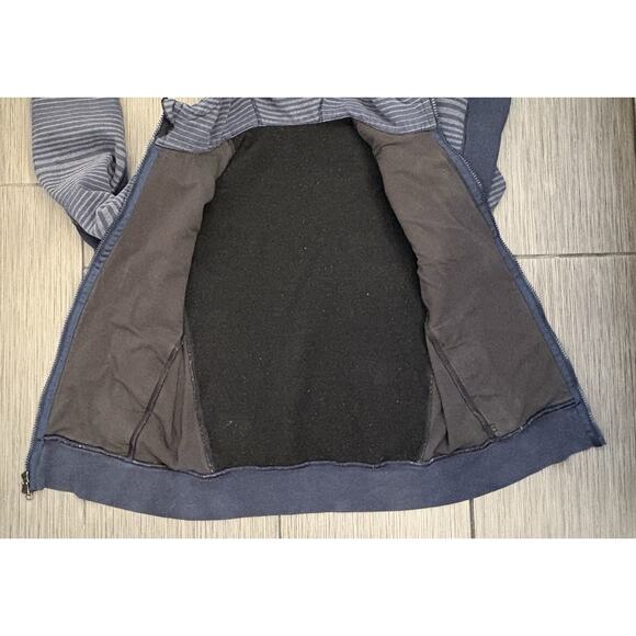Lululemon Men’s Full Zip Up Blue Striped Hoodie Jacket Heavy Thick Size Medium - Picture 8 of 8